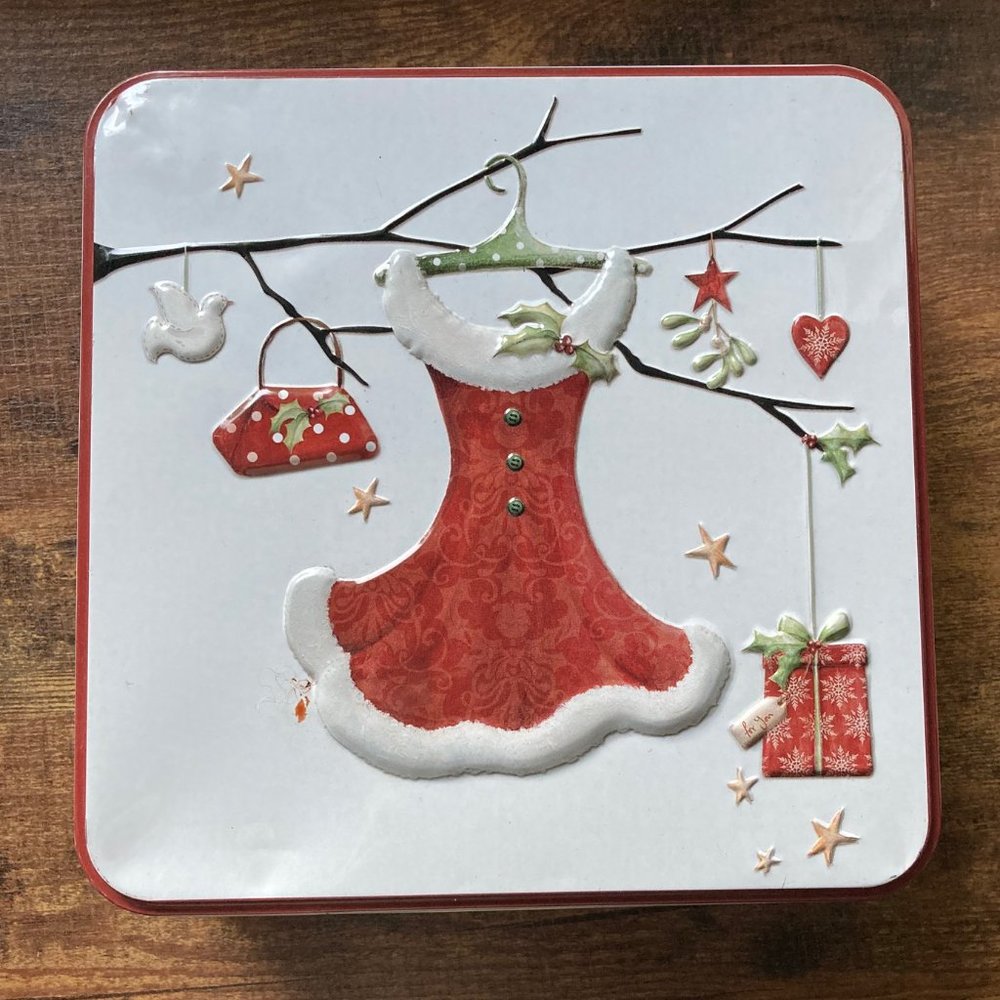 Two Christmas cookie tins